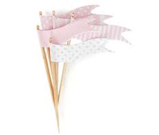 Paper Eskimo Marshmellow Pink Toppers